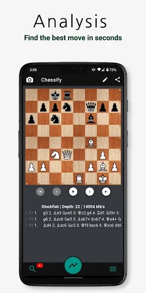 Скачать взлом Chessify: Scan & Analyze chess на Андроид — Премиум разблокирован — скриншот 2 Скачать взлом Chessify: Scan & Analyze chess на Андроид — Премиум разблокирован — скриншот 2