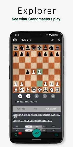 Скачать взлом Chessify: Scan & Analyze chess на Андроид — Премиум разблокирован — скриншот 4 Скачать взлом Chessify: Scan & Analyze chess на Андроид — Премиум разблокирован — скриншот 4