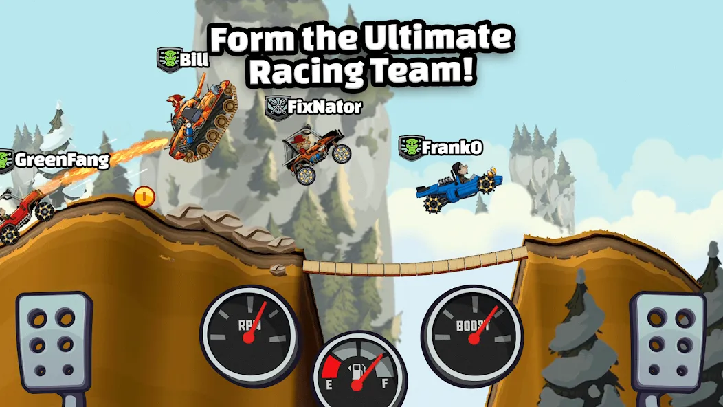 Скачать Hill Climb Racing 2 — Модификация Много денег и алмазов — скриншот 5