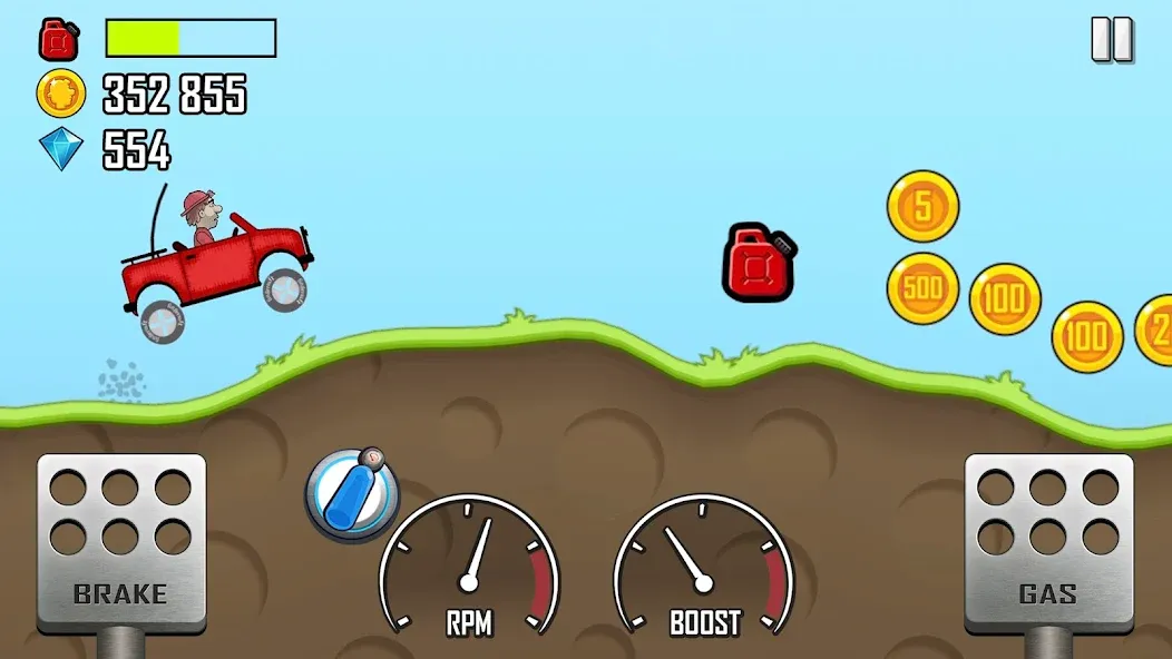 Hill Climb Racing — Мод: Много денег и без рекламы — скриншот 1