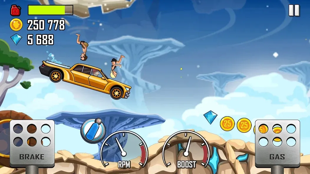 Hill Climb Racing — Мод: Много денег и без рекламы — скриншот 3