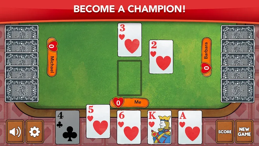 Взлом Hearts - Card Game Classic — Все темы разблокированы — скриншот 2