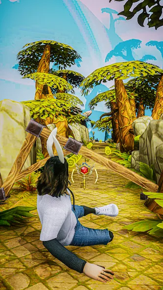 Скачать Forest Fun Run - Running Game на Андроид — Много денег и бесконечные кристаллы — скриншот 1