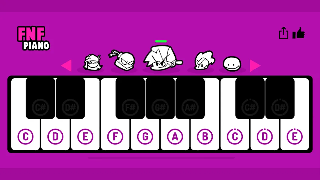 FNF Piano — Мод: Все песни разблокированы — скриншот 2