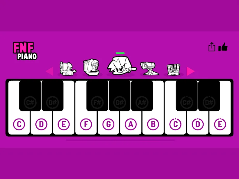 FNF Piano — Мод: Все песни разблокированы — скриншот 3