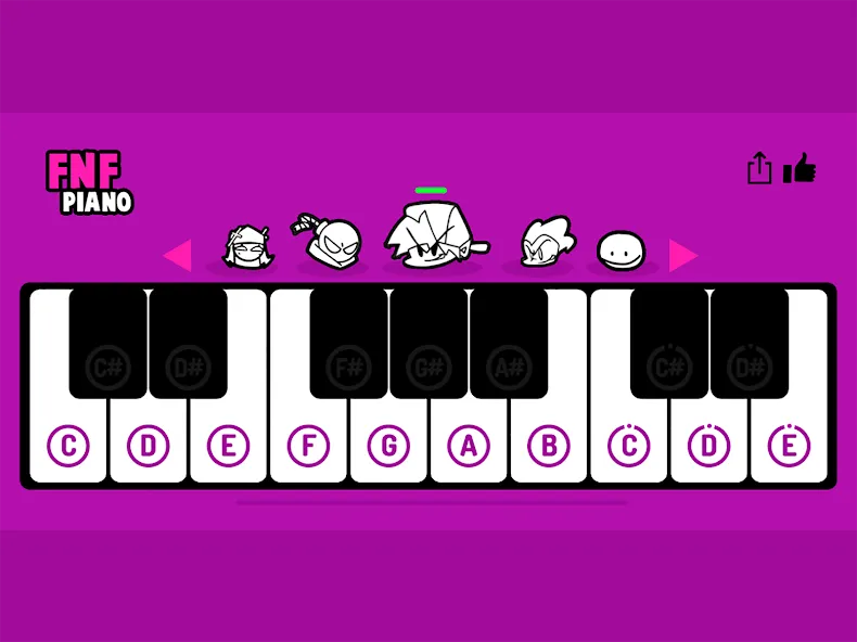 FNF Piano — Мод: Все песни разблокированы — скриншот 4