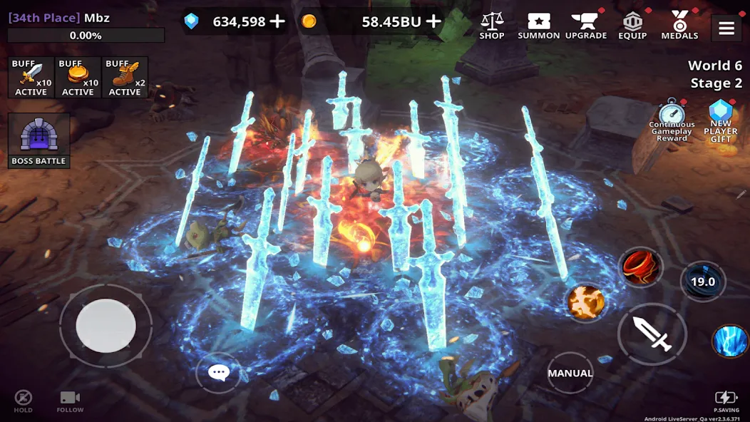 Взломанная Dungeon Knight на Андроид — Много денег — скриншот 2 Взломанная Dungeon Knight на Андроид — Много денег — скриншот 2