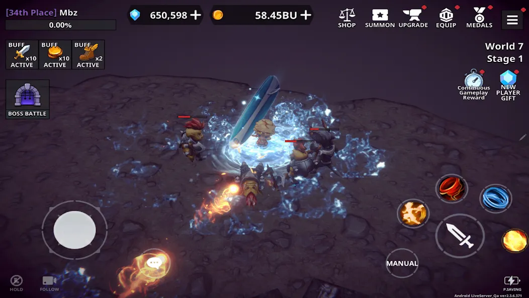 Взломанная Dungeon Knight на Андроид — Много денег — скриншот 5
