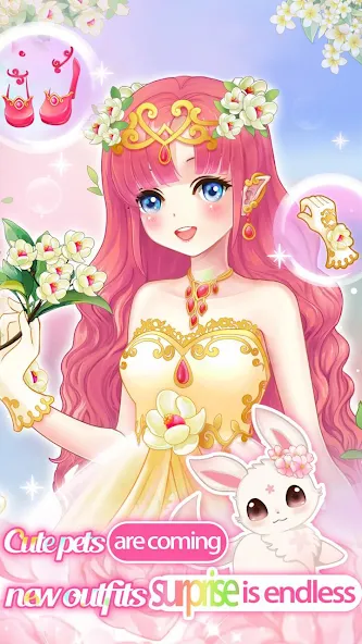 Скачать Dream Flower Dressup на телефон — Все открыто — скриншот 1 Скачать Dream Flower Dressup на телефон — Все открыто — скриншот 1