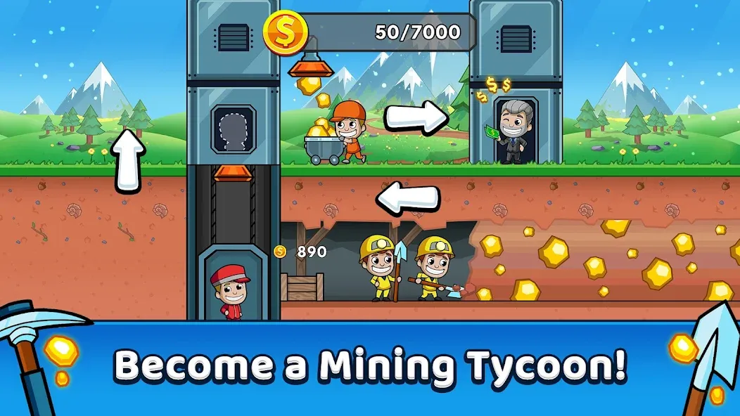 Скачать Idle Miner Tycoon: Gold Games — Последняя версия (Много денег) — скриншот 5