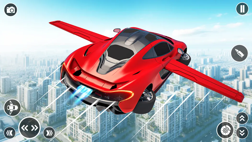 Flying Car Robot Shooting Game — Много денег — скриншот 1