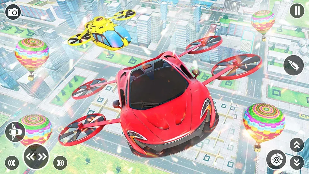 Flying Car Robot Shooting Game — Много денег — скриншот 5