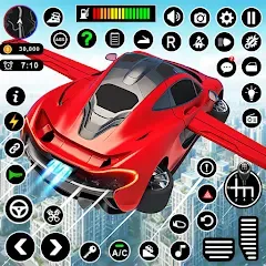 Flying Car Robot Shooting Game — Много денег