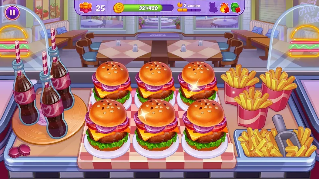 Скачать Cooking Crush - Cooking Game MOD APK — Много денег — скриншот 1