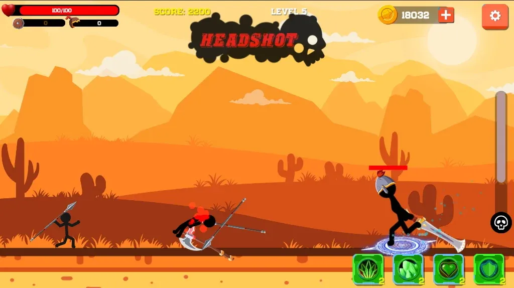 Spear war with Stickman (Мод Много денег) — скриншот 2