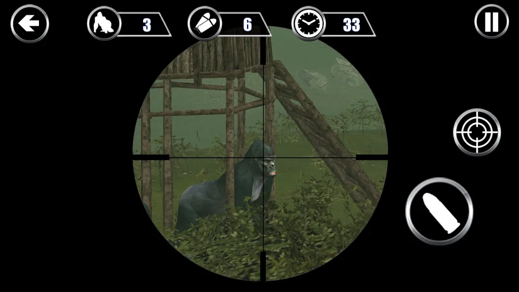 Gorilla Hunter: Hunting games MOD APK на Android — Много денег и патронов — скриншот 1