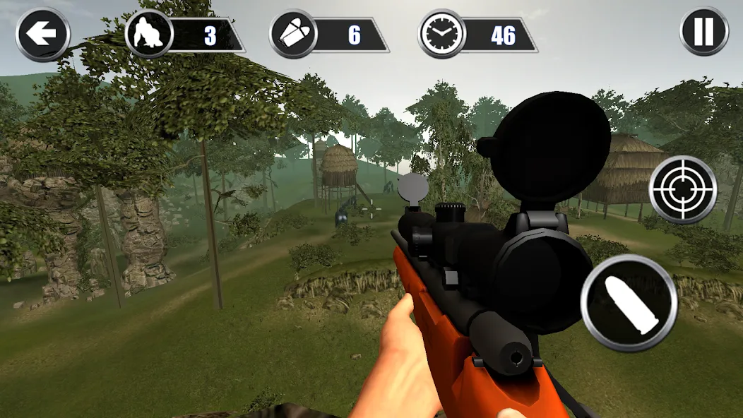 Gorilla Hunter: Hunting games MOD APK на Android — Много денег и патронов — скриншот 3