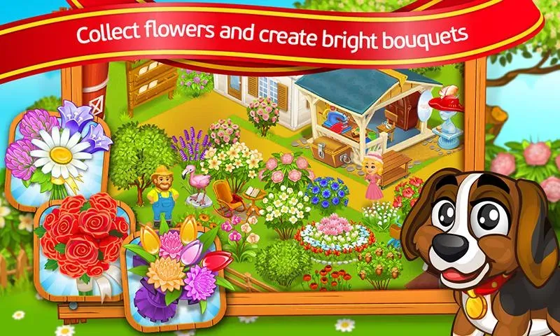 Farm Town: Cartoon Story (Мод Много денег и кристаллов) — скриншот 3