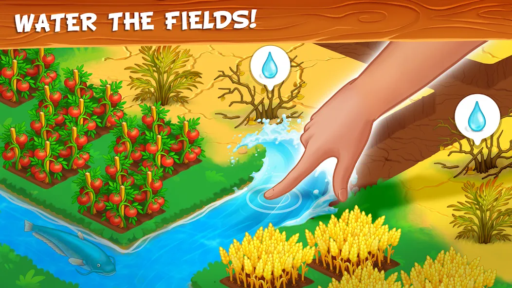 Farm Town - Family Farming Day MOD APK — Много денег — скриншот 1