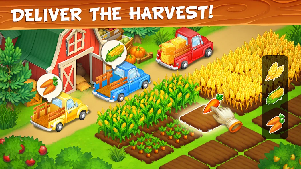 Farm Town - Family Farming Day MOD APK — Много денег — скриншот 2