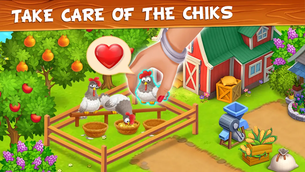 Farm Town - Family Farming Day MOD APK — Много денег — скриншот 4
