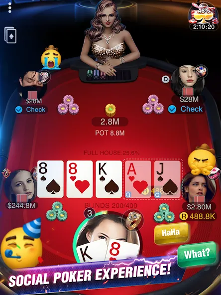 Взлом Holdem or Foldem - Texas Poker — Много денег — скриншот 2