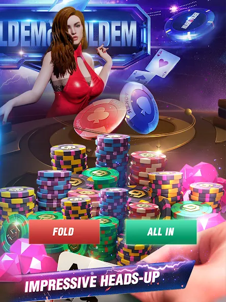 Взлом Holdem or Foldem - Texas Poker — Много денег — скриншот 3