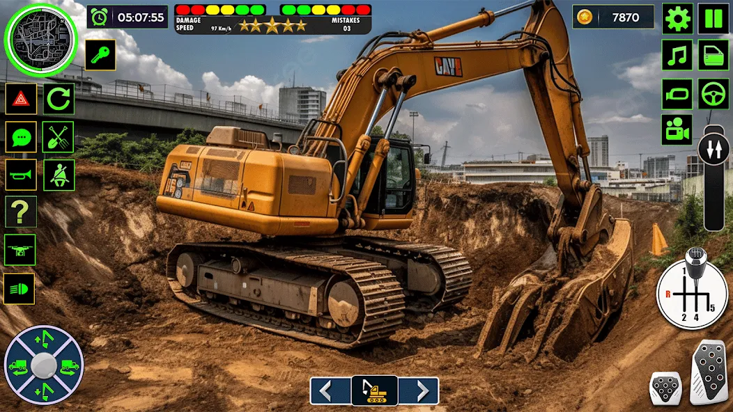 Взломанная Real Road Construction Games на Андроид — Много денег — скриншот 1