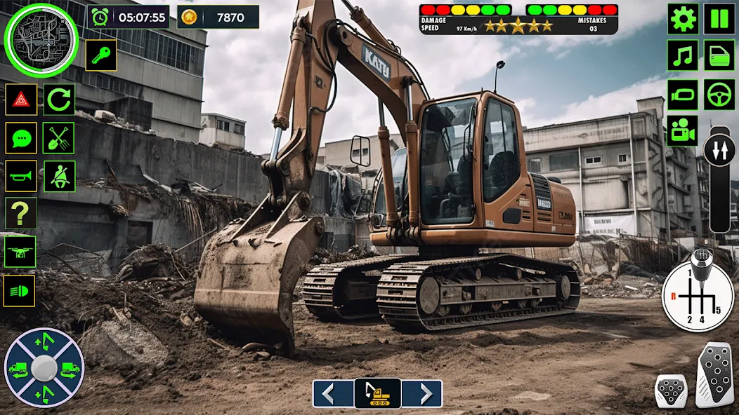 Взломанная Real Road Construction Games на Андроид — Много денег — скриншот 2