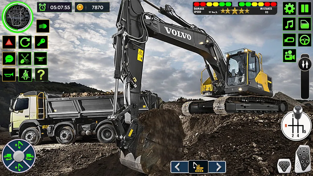 Взломанная Real Road Construction Games на Андроид — Много денег — скриншот 4