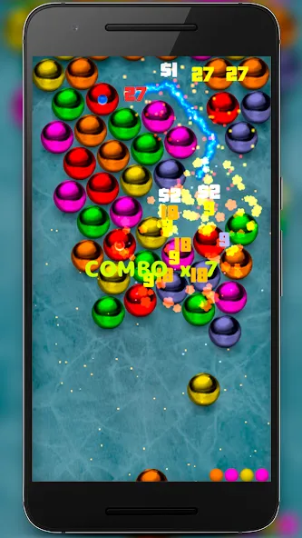Взломанная Magnetic balls bubble shoot на Андроид — Много денег — скриншот 3 Взломанная Magnetic balls bubble shoot на Андроид — Много денег — скриншот 3