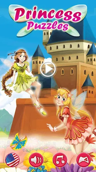 Princess Girls Puzzles - Kids MOD APK на Android — Все пазлы открыты и без рекламы — скриншот 1