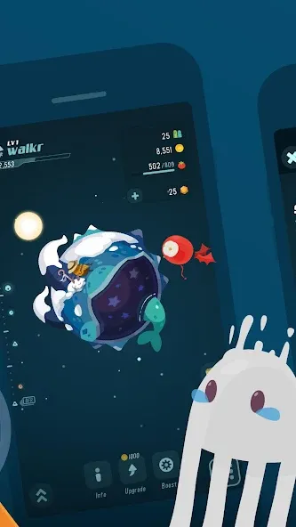 Скачать взломанную Walkr: Fitness Space Adventure — Много энергии — скриншот 5