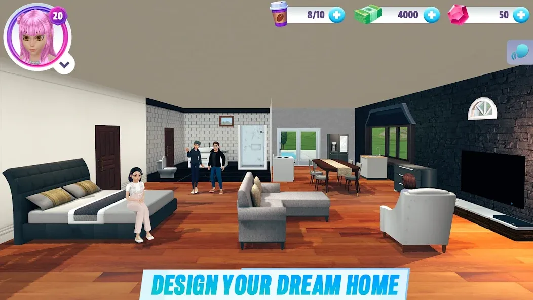 Virtual Sim Story: Home & Life MOD APK на Android — Много денег — скриншот 2