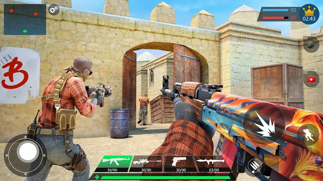 Commando Gun Shooting Games 3D — Мод: Много денег — скриншот 2