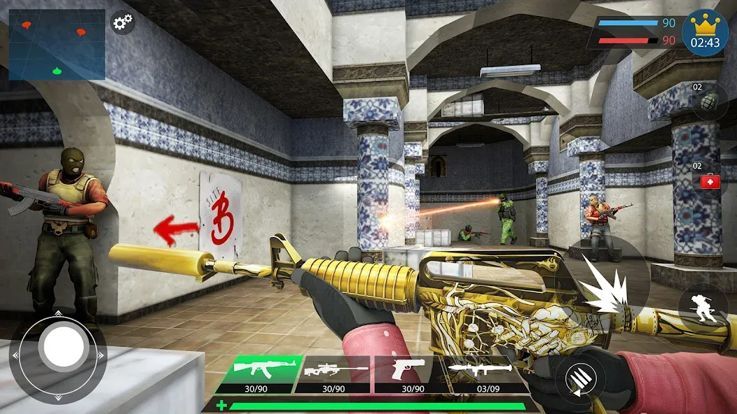 Commando Gun Shooting Games 3D — Мод: Много денег — скриншот 4