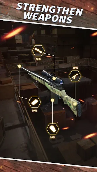 Sniper Shooting : 3D Gun Game — Много денег — скриншот 1