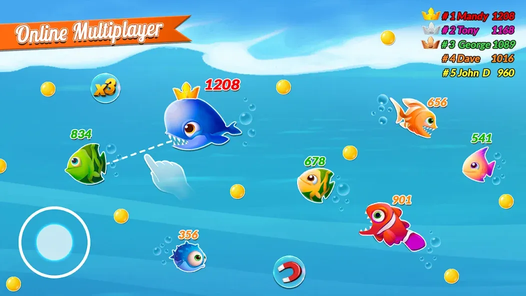 Fish.IO Fish Games Shark Games на Андроид — Мод Много денег — скриншот 2