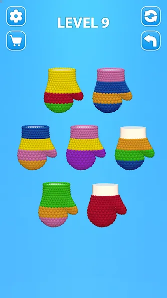 Скачать Cozy Knitting: Sorting games (Мод: Много денег) на Андроид — скриншот 2