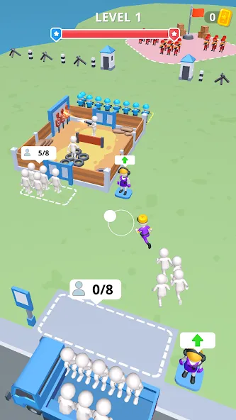 Army War Camp—Battle Game на Андроид — Бесконечные деньги — скриншот 1