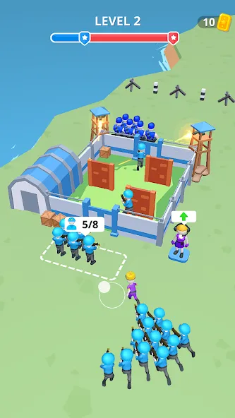 Army War Camp—Battle Game на Андроид — Бесконечные деньги — скриншот 2