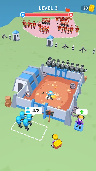 Army War Camp—Battle Game на Андроид — Бесконечные деньги — скриншот 3