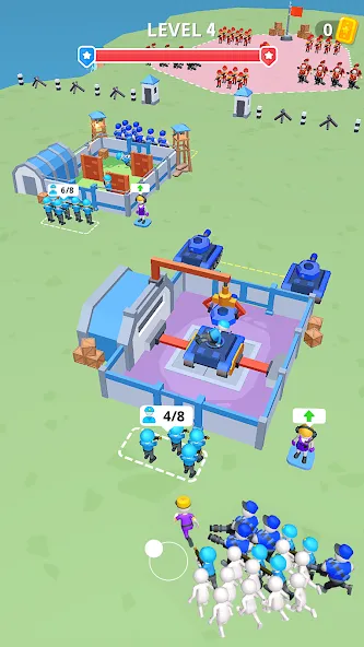 Army War Camp—Battle Game на Андроид — Бесконечные деньги — скриншот 4