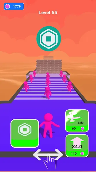 Взлом Robux Loto Run — Много денег — скриншот 1