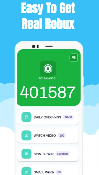 Взломанная Robux Spin на Андроид — Много денег — скриншот 1