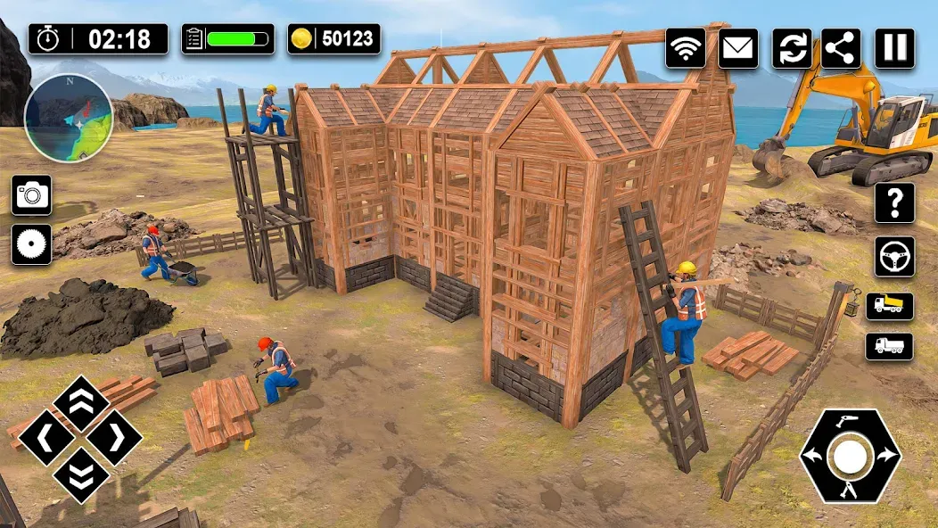 Wood House Construction Game MOD APK — Много денег — скриншот 3