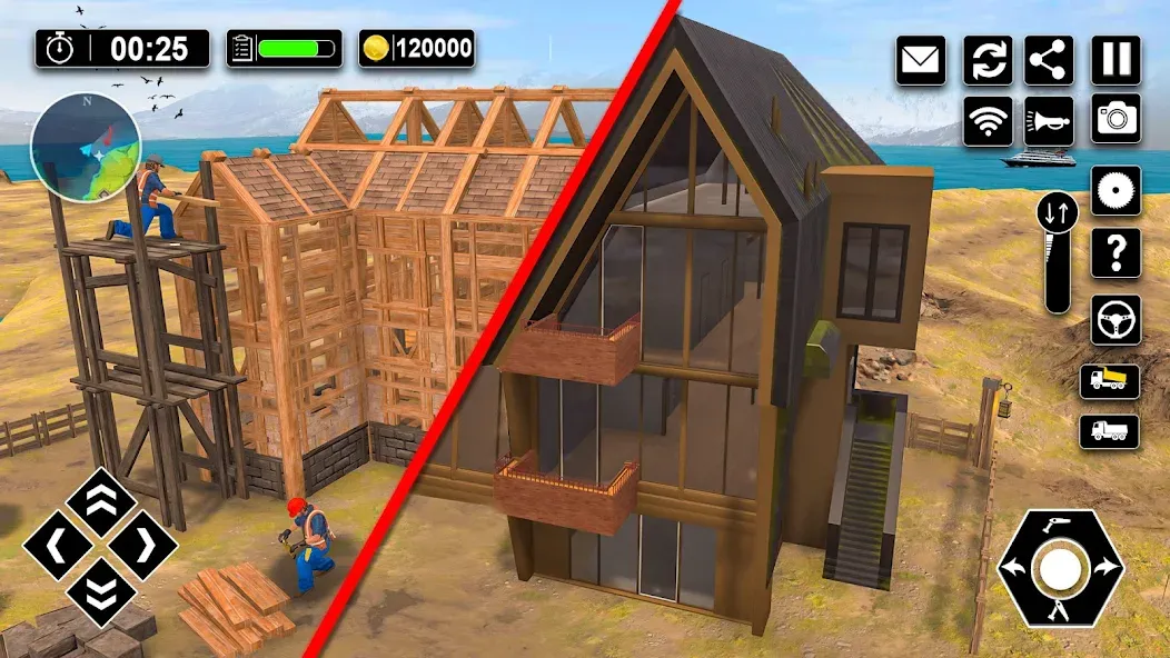 Wood House Construction Game MOD APK — Много денег — скриншот 4