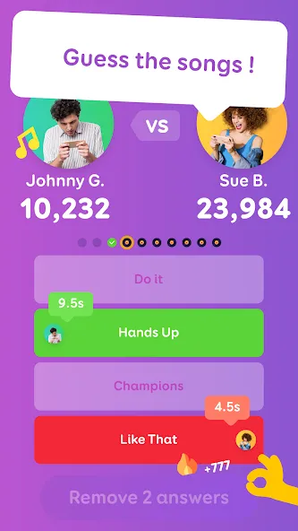 SongPop® - Guess The Song MOD APK на Android — Все песни открыты — скриншот 1