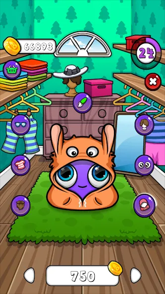 Скачать Moy 7 - Virtual Pet Game на телефон — Много денег — скриншот 4