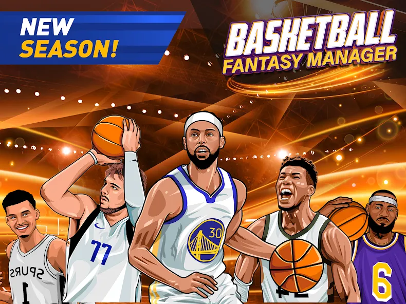 Скачать Basketball Fantasy Manager NBA — Модификация Много денег — скриншот 1